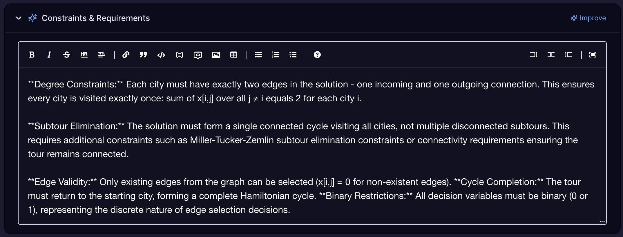 Constraints and Requirements